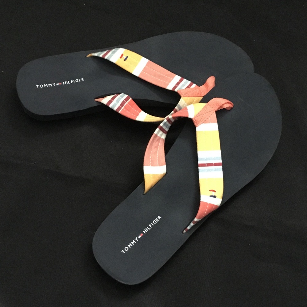 Tommy Hilfiger Multicolor Striped Flip Flops